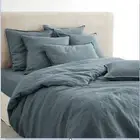 Linen Duvet Cover in Dusty Blue Washed linen bedding Ready to ship 2 - 3 days