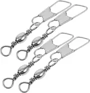 100pcs Fishing Connector Snap Swivels Fishing Hook Line Connector Swivels Fishing Tackle Fishing Rolling Connector Metal Swivels Fishing Swivel Connector Fishing Rolling Swivels