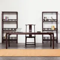 在飛比找ETMall東森購物網優惠-贊比亞血檀寫字臺辦公桌全實木書法桌新中式書桌非洲小葉紫檀畫案