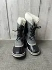 Sorel Womens Winter Carnival Boots Size 7 Quarry Black Waterproof Insulated