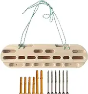 Climbing Fingerboard | Portable Wooden Hangboard Climbing Rings | Climbing Hangboard | Smooth Pull up Bar | Durable Climbing Holds, Portable Climbing Board for Building Core Strength