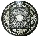 30" Round Marble sofa center Table Top Floral mop Inlay Work Kitchen Side Table