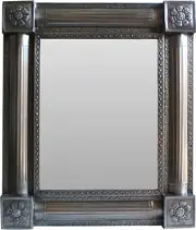 28"x24" Mexican Handmade Mission Oil Rubbed Bronze Small Tin Mirror