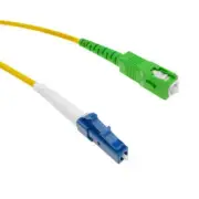 1m LC/UPC-SC/APC Simplex 9/125 OS2 Singlemode Fiber Patch Cable OFNR Yellow 3FT