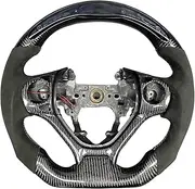 Customized Carbon Fiber Steering Wheel LED Display Compatible With Civic 9th Generation 2012 2013 2014 2015(Style 1)