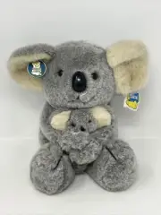 VTG 1986 Dakin Koala Bear With Baby Plush Stuffed Animal Toy 14”