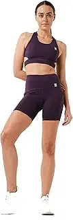 [Lodic] Gym Workout Outfit 2 Pieces Shorts Yoga Bike Shorts for Women Running Shorts and Top Crop