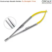 Castroviejo Needle Holder 17cm with TC Micro Surgical Instruments Suturing Tools