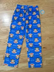 Paul Frank Monkey Mens Soft Plush Lounge Pants Pajama Bottoms Blue
