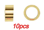 (10) TEN ***TINY** 1mm x 2mm OD 14k Yellow Gold Stringing CRIMP TUBES Tube Beads