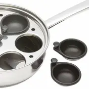 KitchenCraft 4 Egg Poacher Pan in Gift Box, Non Stick and Induction Safe, Stainl