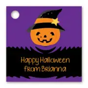 Jack O Lantern Witch - 20 Personalized Halloween Favor Tags