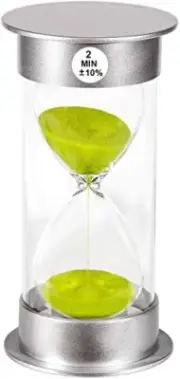 Sand Timer 2 Minute Hourglass： Unbreakable Blue Sand Clock Large Sand Watch 2...