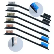 Wire Brush Set, 6 Pcs Brass/Stainless Steel/Nylon Wire Brushes for Cleaning,