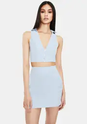 Monte Carlo Blues Zip Up Top Set