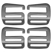 2 Pair g Hook Webbing Slide Buckles 32mm Metal g Hooks Webbing Clips Grey