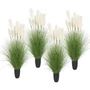 4X 110cm Artificial Indoor Potted Reed Bulrush Grass Tree Fake Plant Simulation Decorative