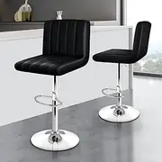 [ALFORDSON] Bar Stool 2X Adjustable Kitchen Stool Macias Swivel Counter Dining Chair in 57-75.5cm Seat Height for Home Bar Dining Room