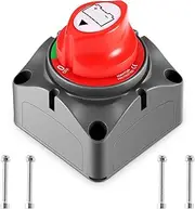 Telsitine Battery Disconnect Switch, 12V-48V Battery Isolator Switch, 275 Amps High Current Battery Power Cut Off Master Switch, Heavy Duty Marine Switch for Car RV Marine Boat Yacht Truck Vehicle