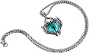 [OATIPHO] 1Pc Eye Pendant Necklace for Men Hip Hop Jewelry Chain Unique Present for Him Retro Design Men Necklace