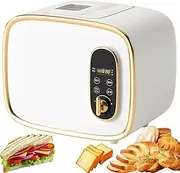Smart Bread Maker,13-in-1 Automatic Bread Maker Machine with Ceramic Pan,15h Timer&1h Keep Warm,600g Dough Maker with Intelligent Temperature Control Sourdough,for Gluten Free,Dough