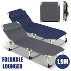 Reclining Deck Lounge Sun Beach Chair Folding Camping Tanning Pool Outdoor