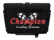 RN 3 Row Black Finish Radiator Lowhose Pass 24" for 1967-1970 Mercury Cougar XR7 (for: Ford)
