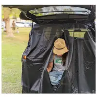 在飛比找momo購物網優惠-【May Shop】汽車防蚊蟲窗簾遮陽簾車載車後門SUV後備