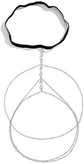 [Generic] Sparkly-Rhinestone Leg-Thigh-Chain for Women - Sexy Bikini Body Leg Chain Jewelry for Beach Rave Party