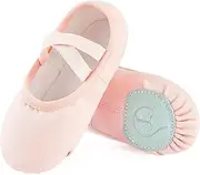 [TIEJIAN] Ballet Shoes for Girls, Canvas Dance Practice Slippers No-Tie Sole Yoga Gymnastics Shoes(Toddler/Little Kid/Big Kid)