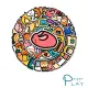 【Paper Play】創意多用途防水貼紙-可愛童趣塗鴉元素 50枚入(防水貼紙 行李箱貼紙 手機貼紙 水壺貼紙)