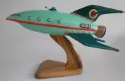 Futurama Rocketship Planet Express Spaceship Mahogany Dried Wood Model Small New
