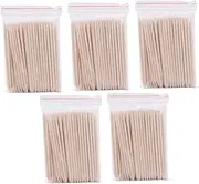 HAPINARY 500 Pack Beauty Wood Sticks Double-sided Wax Applicators Smooth Flat for Eyebrows Bikini Hair Removal Manicure/Tool