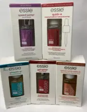 Essie Nail Polish Top Coat-Cuticle Care-Base Coat-Drying Drops *Five Pack*