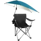 New Foldable Beach Chair with Detachable Umbrella & Cup Holder for Travel