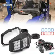 Side View Mirrors + LED Light Wire For Can-Am Maverick X3 Commander 800 1000 Max