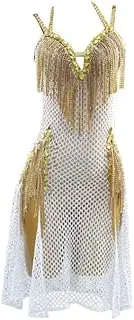 [JRUIA] Women's Professional Latin Dance Dresses High-End Tango Split Skirt Cha Cha Competition Outfit Ballroom Costume