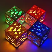 Minecraft Light-up Stone Flashlight Diamond Ore Sure To Keep Pigmen Away Night Light Miners Lamp Fans Gift