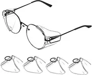 OHPHCALL 2sets Flank Protector Eye Glasses Side Safety Side Universal Side for Glasses Eyewear Side Clear Goggles Side Shields for Glasses Protectors Safety Eyeglasses Side. Para 2pairs*2