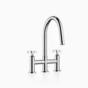 Dornbracht VAIA Three-hole bridge mixer Pull-down with spray 19875809-00 Chrome