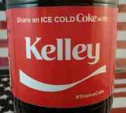 Share A Coke With Kelley Limited Edition Coca Cola Bottle 2017 USA