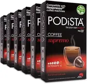 Nespresso Compatible Supremo Coffee Pod Intensity 10/10 Australian Roasted & Packed - 60 Pods (6x10 Pods Pack)