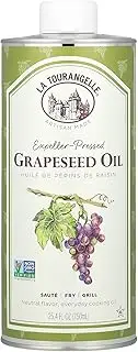 La Tourangelle Grapeseed Oil 25.4 Fl Oz, All-Natural, Artisanal, Great for Cooking, Sauteing, Marinating, and Dressing
