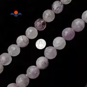 Natural Light Translucent Color Amethyst Faceted Round Beads 20mm 15.5" Strand