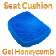 38x33cm Gel Honeycomb Car Seat Chair Cushion Flex Back Support Spine Protector