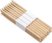 12 Pairs Drumsticks, Hard Maple 2B Wood Tip Drum Sticks, Exercise Drum Sticks