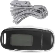 HOMSFOU 1 Set Walking Pedometer Pedometers Pet Monitor Non Platform Step Counter Watch Steps Step Counter for Walking Bracelet Simple Stepping Stool Rate Running Carabiner Polar Black Abs