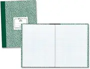 National Brand Lab Book, 5 x 5 Quad, Green Marble, 10.125 x 7.875 Inches, 60 Sheets (53108)