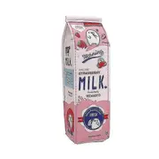 Cute Pencil Case Creative Milk | Pencil Case School Supply Milk - Creative Pu Leather - Strawberry milk