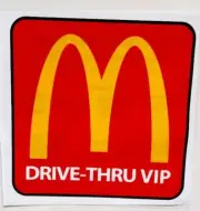 MCDONALDS VIP Drive Thru Privileges CAR STICKER Internal MALAYSIA 2020 NEW Red